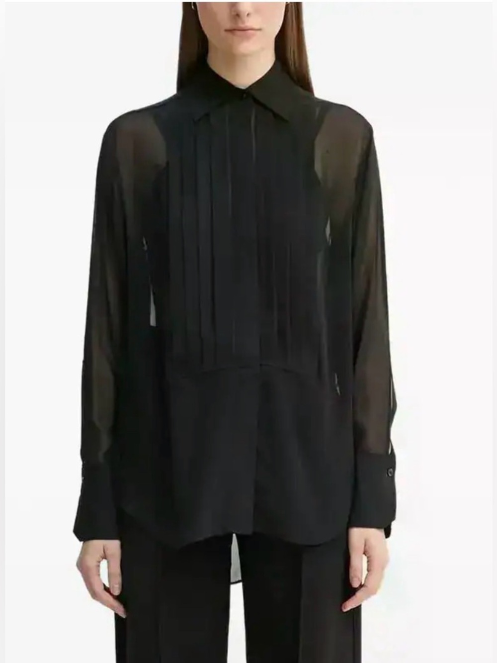 A.L.C. Camden Sheer long sleeve 100% silk